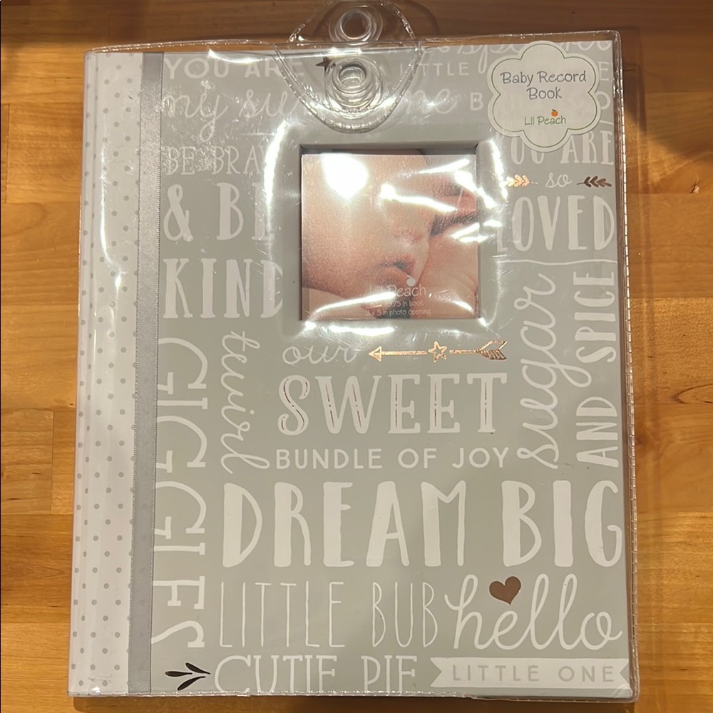 Gray Typographic Picture Frame with Inspirational Accents